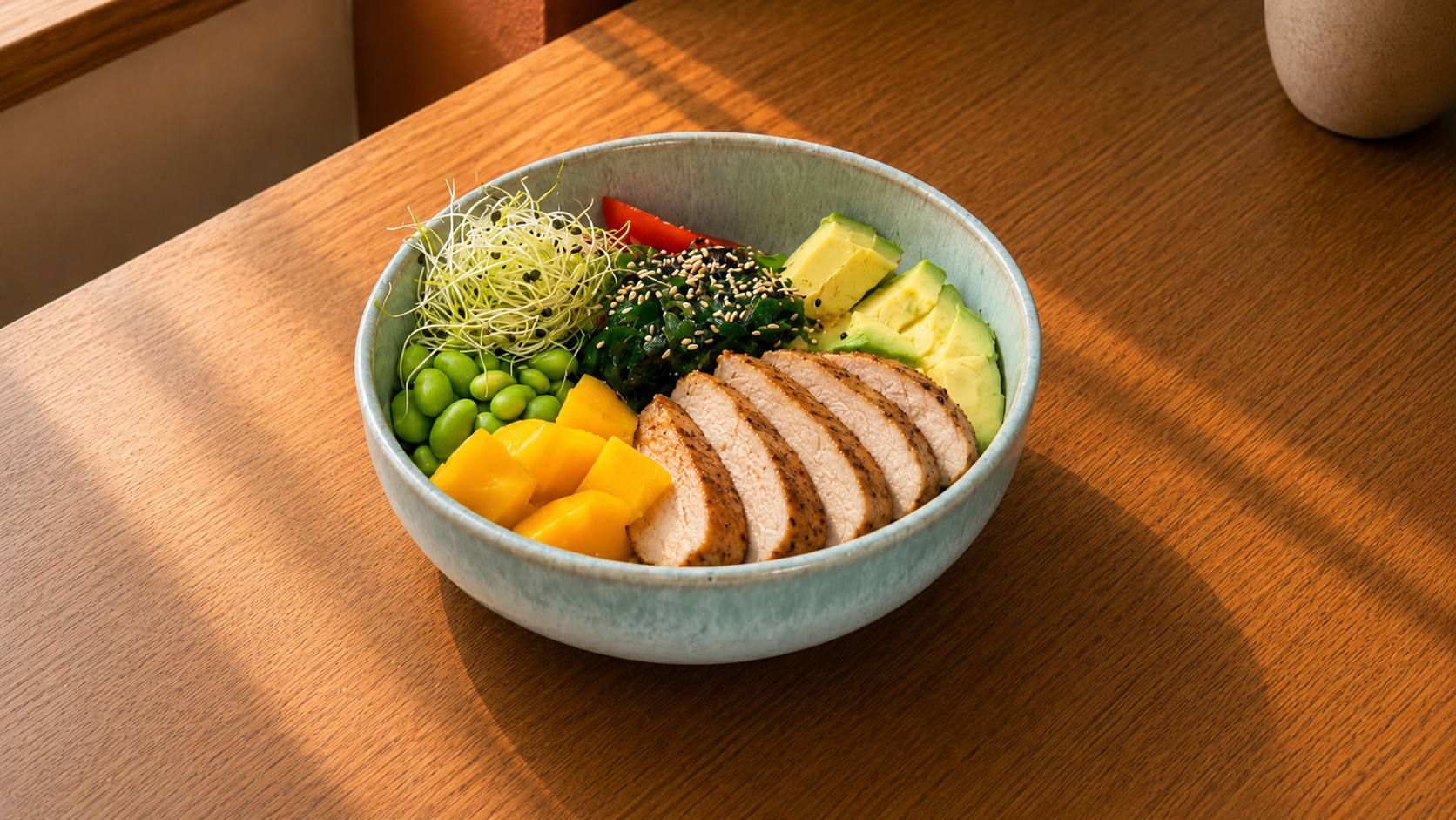 Hähnchen Bowl – Frühstück im ERET Café Mülheim