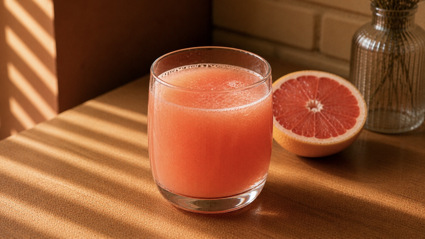 Frisch gepresster Grapefruitsaft – Frühstück im ERET Café Mülheim